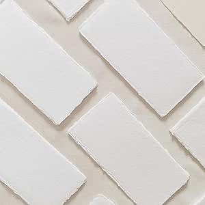 Deckle Papers® 4x9" Wedding Invitation Card Stock, Baby Shower Card Stock Handmade Paper, Cotton... | Amazon (US)