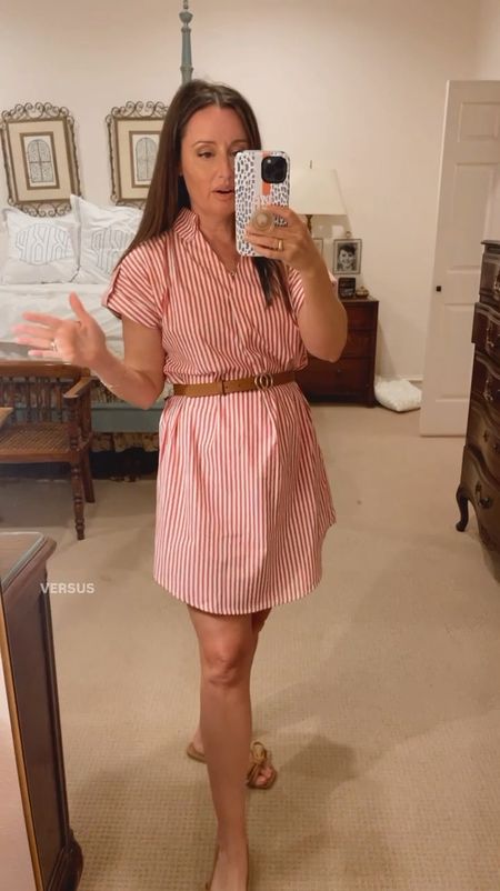 Wearing vs Styling! This darling Marissa dress from @shop_avara is perfect by itself! Throw on and go!! But if you prefer a more tailored finish, simply add a belt!! I finished this look with my favorite new sandals! I’m 5’3”, and this look fits great for #petite height! AND 🚨use code KOKO15 for 15% off this dress! Link in bio for AVARA! 

#LTKFindsUnder100 #LTKStyleTip #LTKOver40