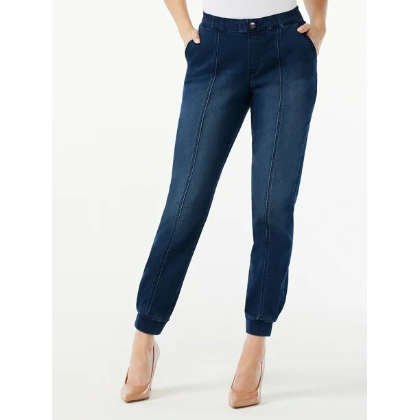 Sofia Jeans by Sofia Vergara Women's Paula Knit Denim Joggers - Walmart.com | Walmart (US)
