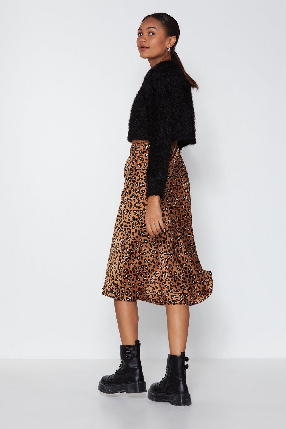 Come Down Leopard On 'Em Midi Skirt | NastyGal (US & CA)