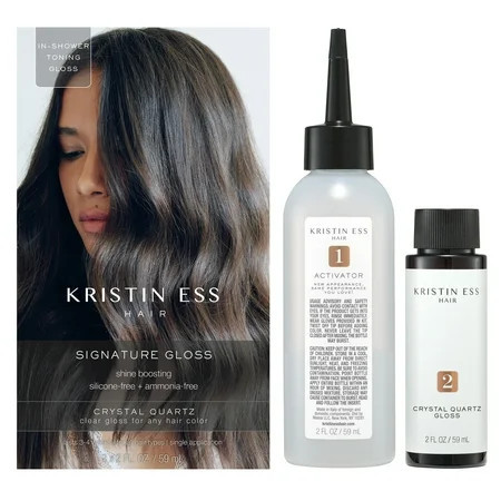 Kristin Ess Hair Gloss in Crystal Quartz Clear Glaze - 4 Week Semi Permanent Hair Color for Women - Shine - Hair Dye Glaze | Walmart (US)