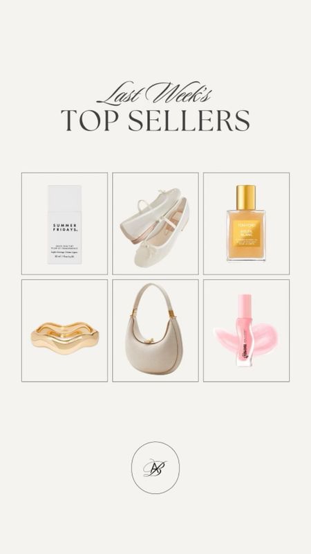 Top sellers from last week! These white ballet flats are too cute and trending right now! You guys are also loving the Gisou lip oil, Tom Ford body oil and Summer Fridays skin tint - three of my beauty favorites! ✨

#LTKstyletip #LTKbeauty #LTKshoecrush