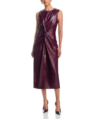 Nat Faux Leather Midi Dress | Bloomingdale's (US)
