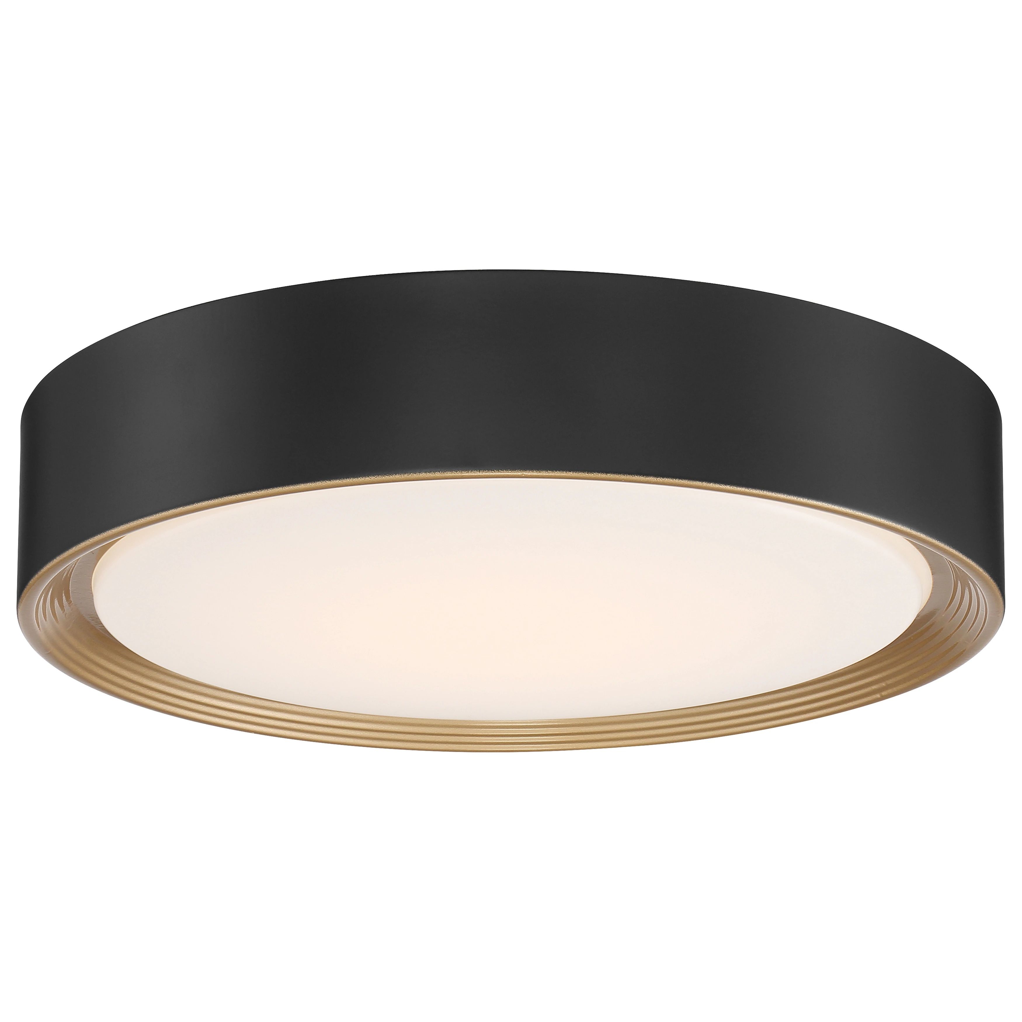 Malaga 16-inch Matte Black LED Flush Mount with Acrylic Lens (As Is Item) | Bed Bath & Beyond