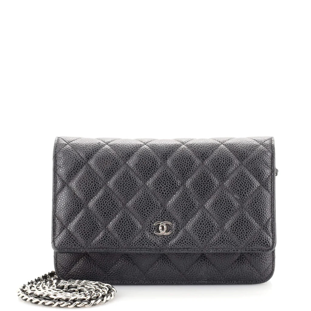 Wallet on Chain Quilted Caviar | Rebag