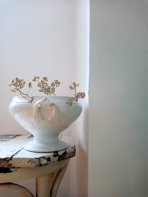 OPAQUE LUNEVILLE French White Tureen.Antique White Ironstone No Lid White Ironstone Tureen.French... | Etsy (US)