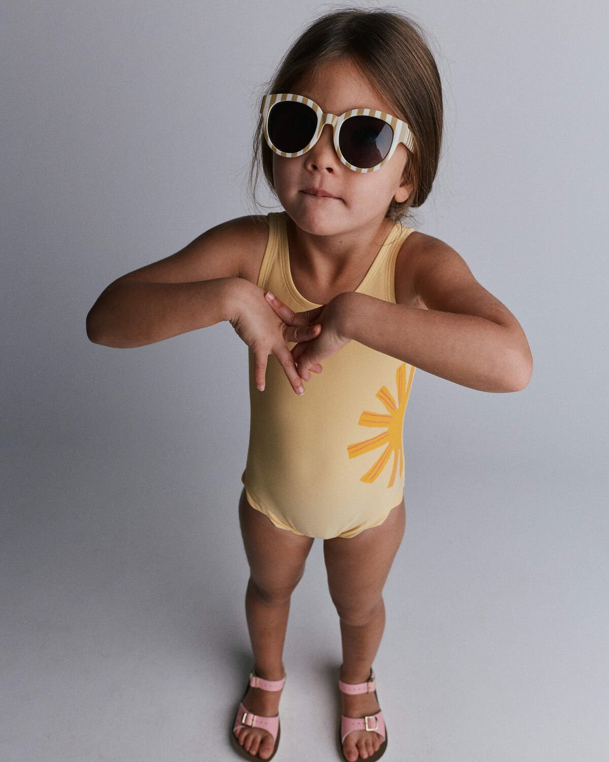 Toddler Girl Scalloped One-Piece Swimsuit in Sun Print - Yellow - Otter Avenue | Carter's | Carter's Inc