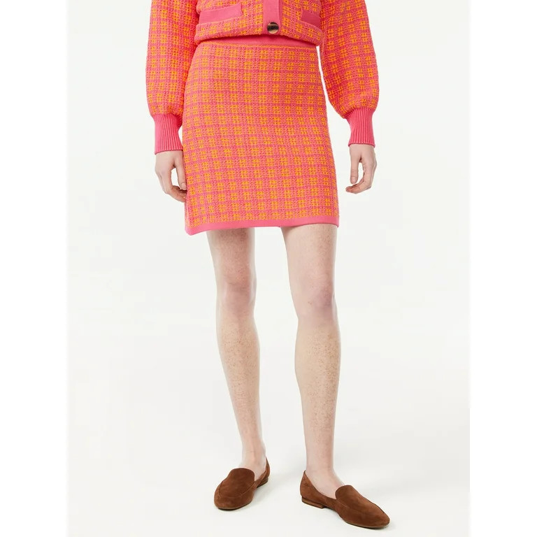 Free Assembly Women's Tweed Mini Sweater Skirt | Walmart (US)
