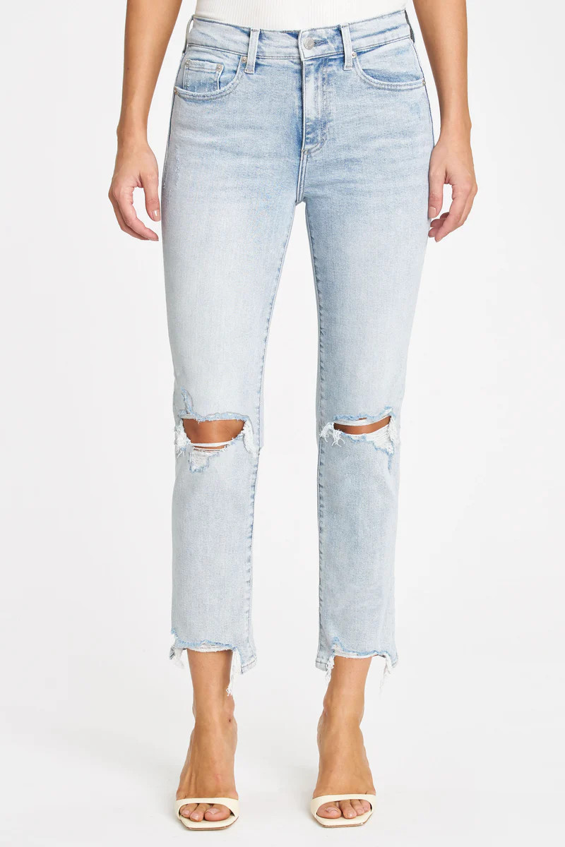 Monroe High Rise Cigarette - Dune Distressed | Pistola Denim