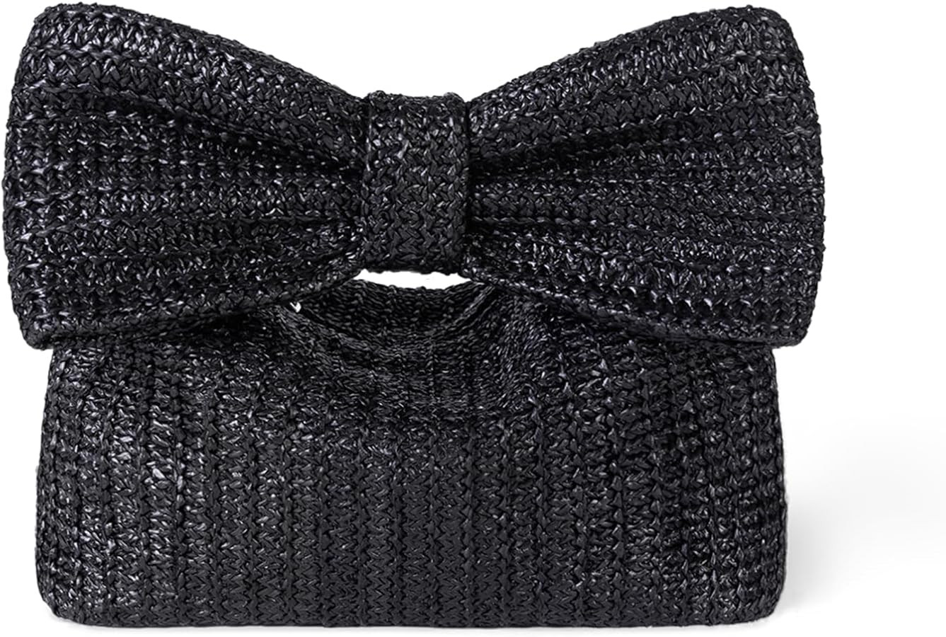 Lanpet Bow Straw Clutch Purses for Women Summer Beach Bag Vacation Woven Puese Handbags for Forma... | Amazon (US)