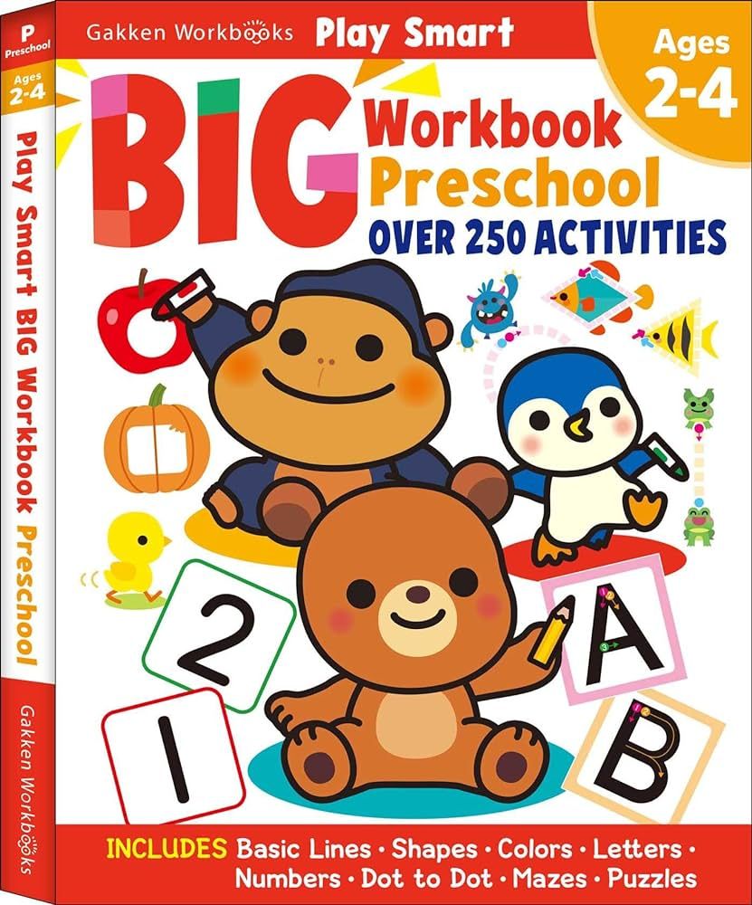 Play Smart Big Workbook Preschool Ages 2-4: Over 250 Activities | Amazon (US)