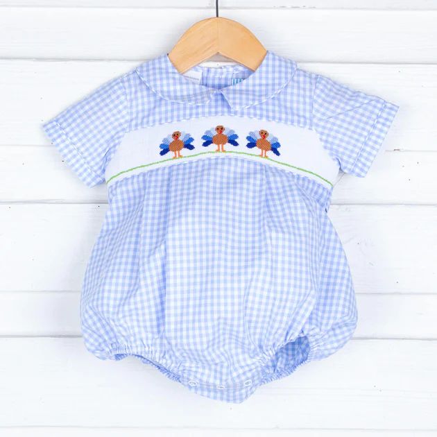 Blue Giblet Smocked Bubble | Classic Whimsy