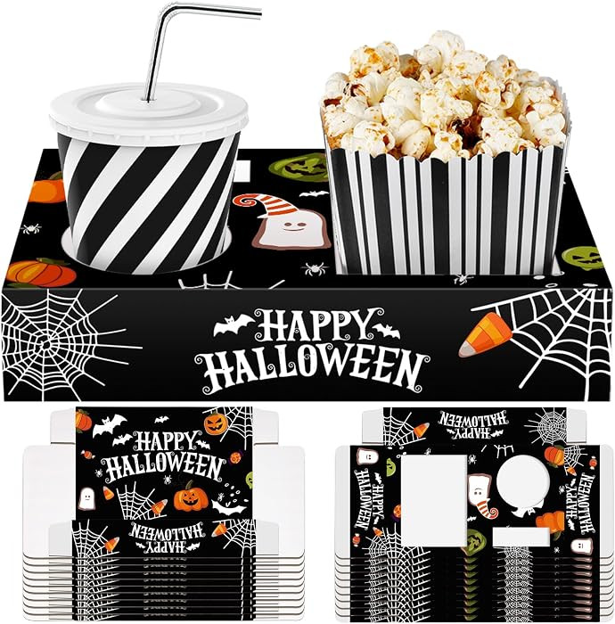 20 Pcs Halloween Movie Night Snack Trays | Amazon (US)