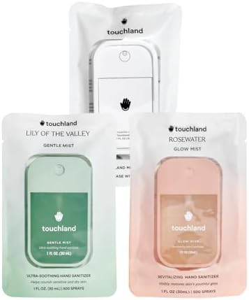 Touchland Glow Mist + Gentle Mist + White Mist Case, Scented and Stylish Hydrating Hand Sanitizer... | Amazon (US)