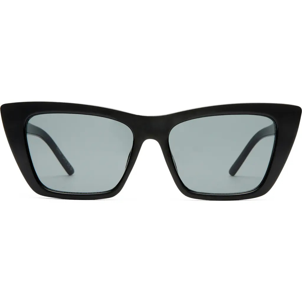 AIRE Solstice 53mm Cat Eye Sunglasses in Black /Smoke Mono at Nordstrom | Nordstrom