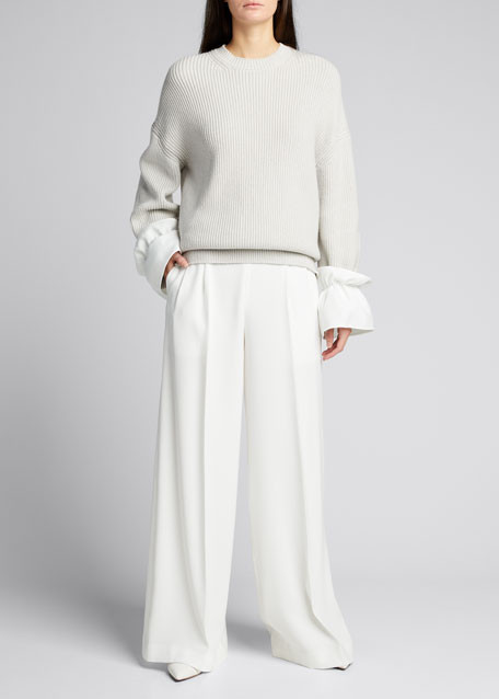 ADEAM Pleated Wide-Leg Pants | Bergdorf Goodman