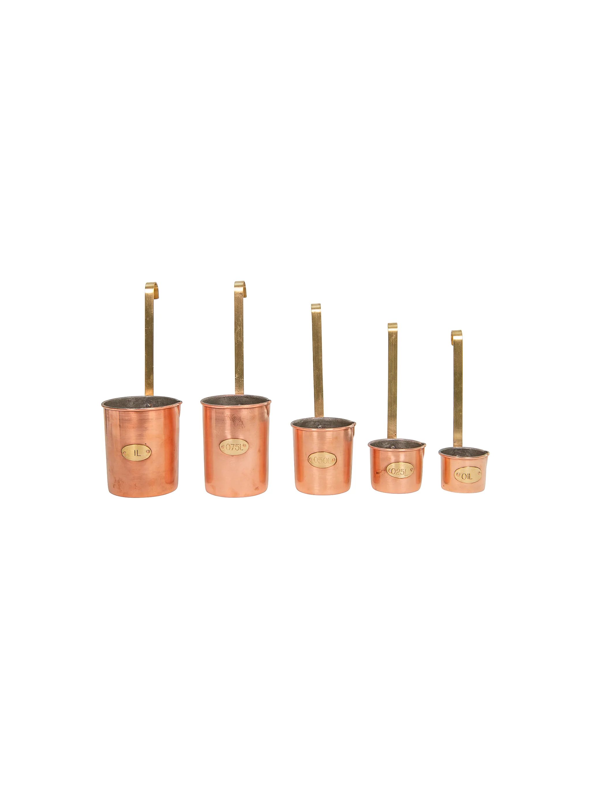 Vintage French Copper Graduated Measuring Cups | Weston Table