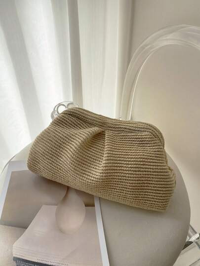 Medium Crochet Bag Solid Colour | SHEIN