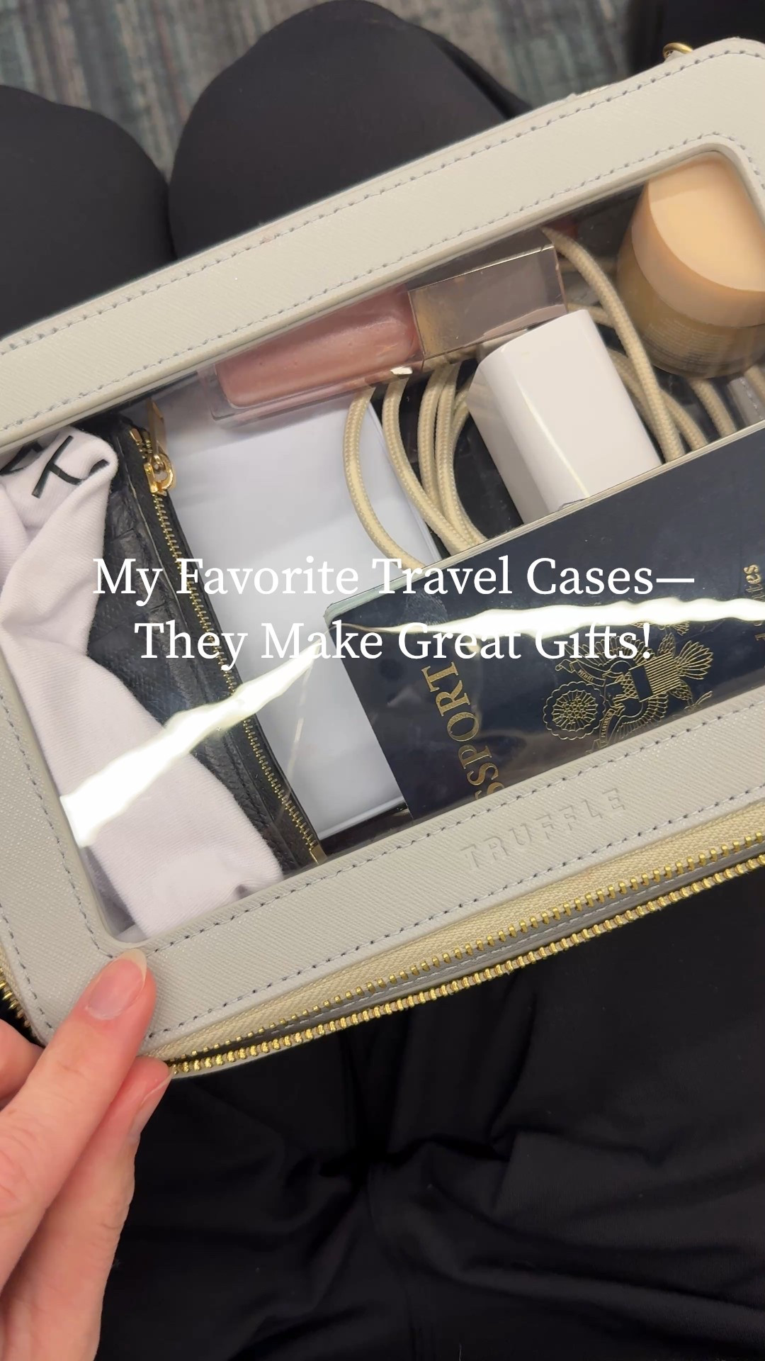 Large Clarity for carry on misc & Jumbo for makeup (has two compartments)! This is Dove Grey. 

#LTKHoliday #LTKTravel #LTKGiftGuide