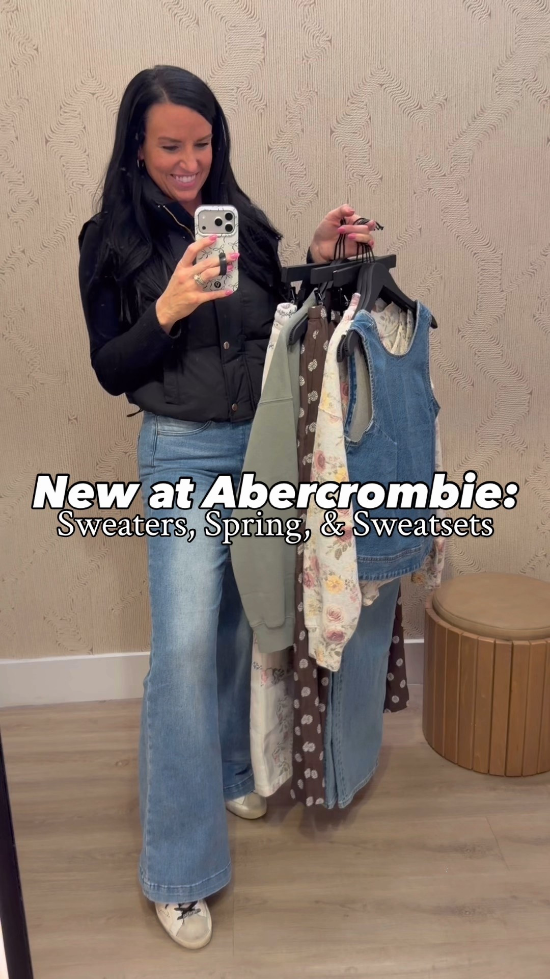 New at Abercrombie: sweaters, spring stuff, and sweatsets! ❄️ 🌸 

Size info— I’m 5’5” and usually wear a size small and 4/27. Everything comes in more colors, patterns, and /or washes! The wool-blend sweater and open knit sweater fit TTS, I’m in a s. The 90’s relaxed jeans with the heart embroidery fit really cute and TTS, I’m in a 27 regular. The brown printed drawstring pants and denim top both fit TTS, I’m in a S. The mockneck sweatshirts and wide leg sweatpants fit TTS, I’m in a small. The bra cami I sized up to a M for my bust. 

@abercrombie #abercrombie winter outfits, spring outfits, heart jeans, Valentine jean, vacation outfits, cozy sweatshirt, cozy set

#LTKOver40 #LTKValentine