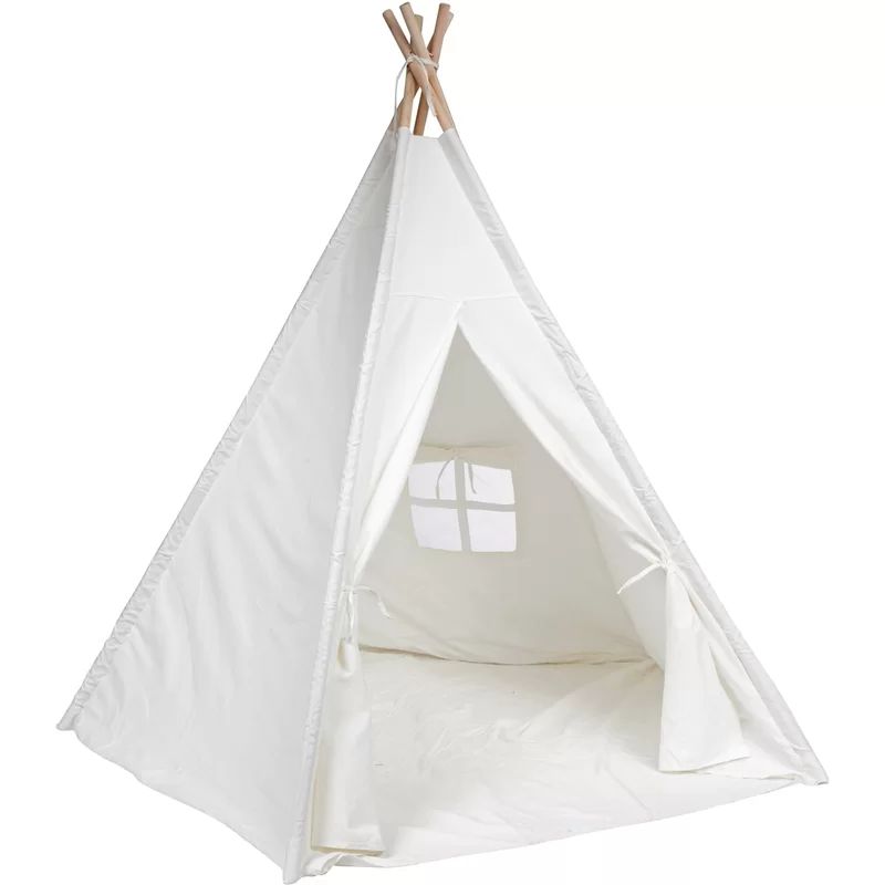 Trademark Innovations 48'' W x 48'' D Indoor / Outdoor Cotton Triangular Play Tent | Wayfair North America