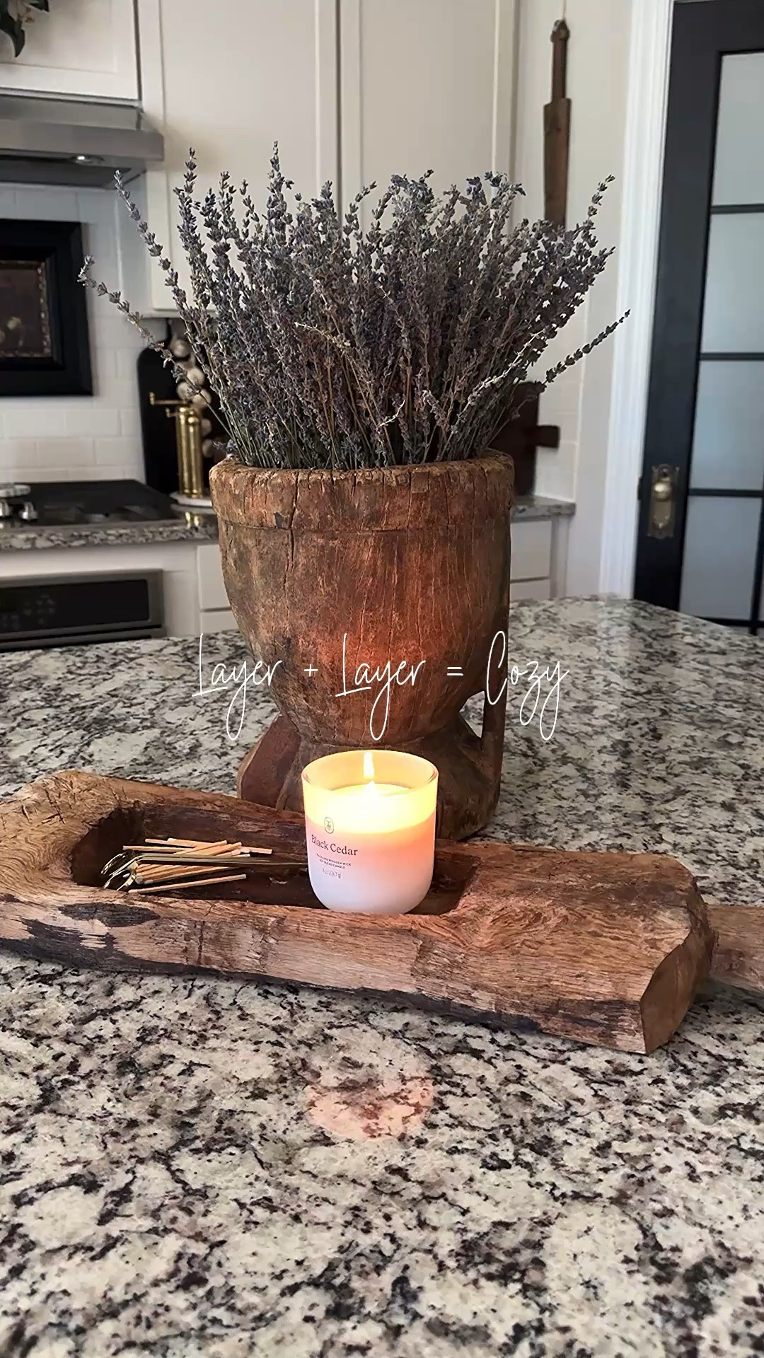 Layer upon layer equals cozy!!🥰

My modern vintage spring home. 

Vintage mortar, dried lavender, console table, ottomans, black candelabra, vintage wood bowl, vintage wood tray, glass cylinder, pussy Willow stems, round coffee table, woven storage boxes, vintage inspired living room rug, floor lamp with woven shade, island pendants, woven vase, greenery stems, small vintage clay pot, matches, large taupe vase, cream eucalyptus, spring pillow covers, pillow inserts



#LTKSeasonal #LTKstorytime #LTKHome