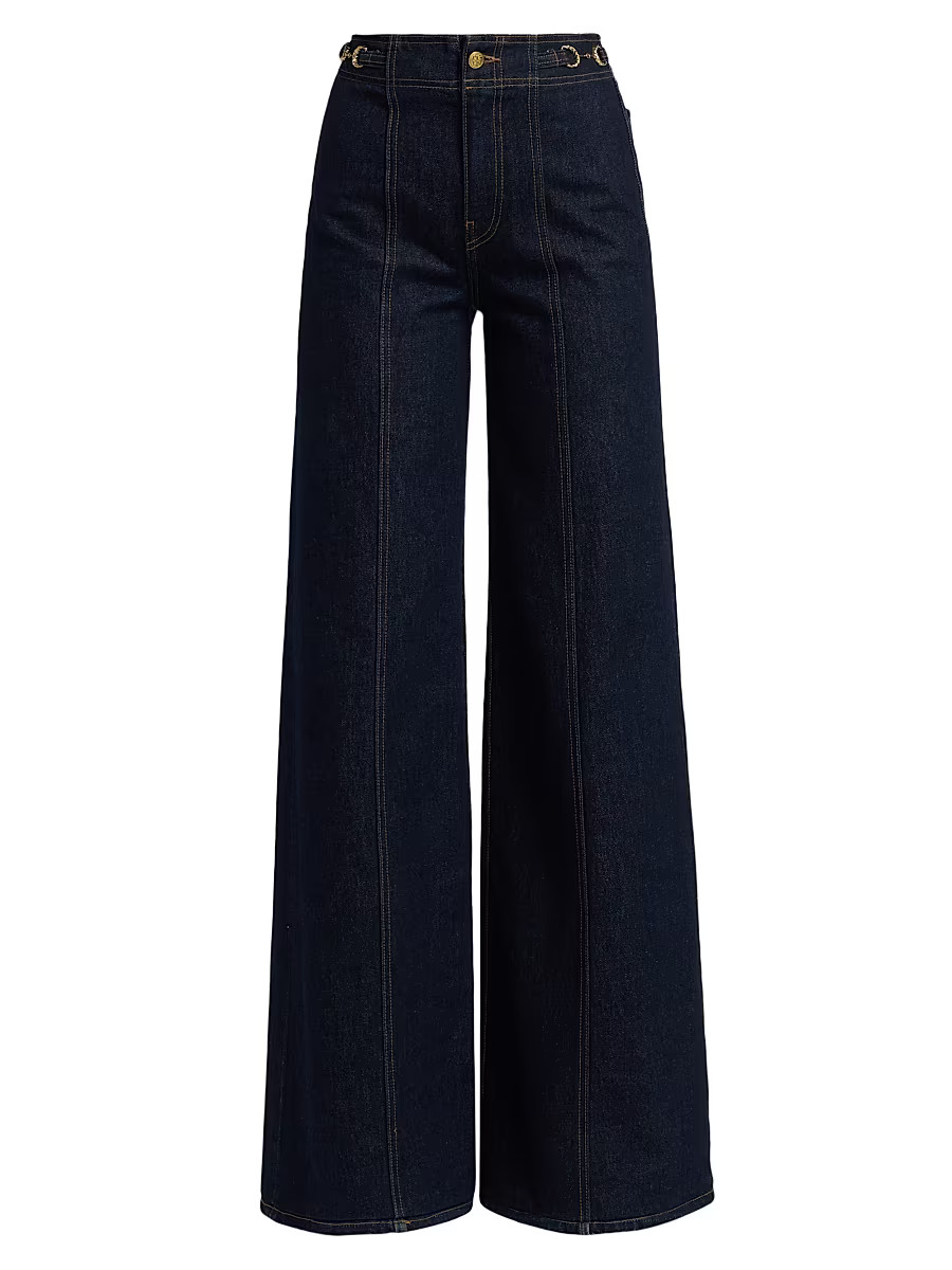 Women's Delphine Hight-Rise Wide-Leg Jeans - Tigris - Size 31 | Saks Fifth Avenue