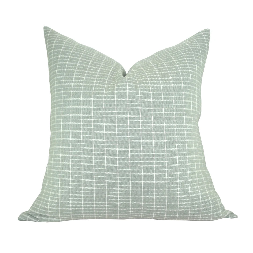 READY TO SHIP Pillow Cover Hiroki Seafoam Stripe Spark - Etsy | Etsy (US)