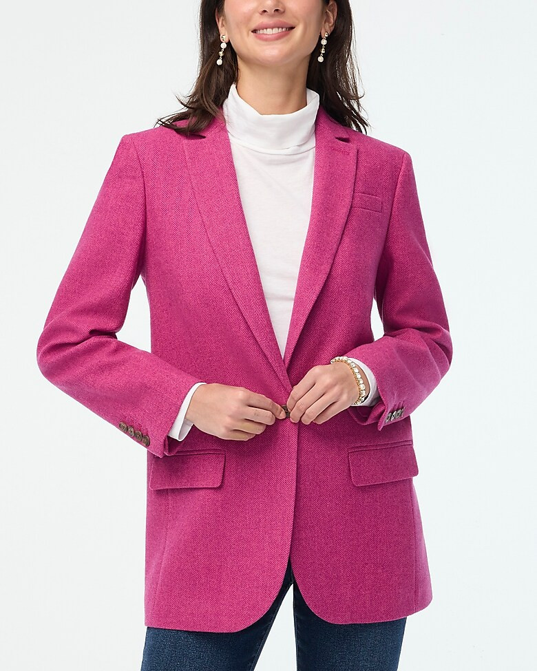 Petite relaxed one-button blazer | J.Crew Factory