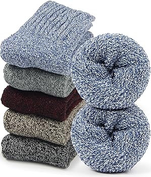 BomKinta Boot Socks for Women Winter Solid Thick Warm Socks Cozy Crew Socks Christmas Gift | Amazon (US)