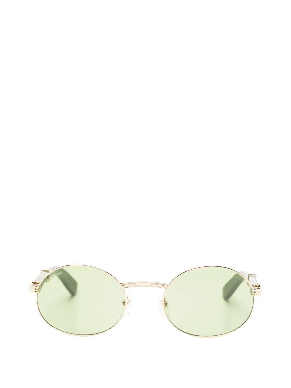 Cartier Eyewear oval-frame sunglasses - Gold | Farfetch Global