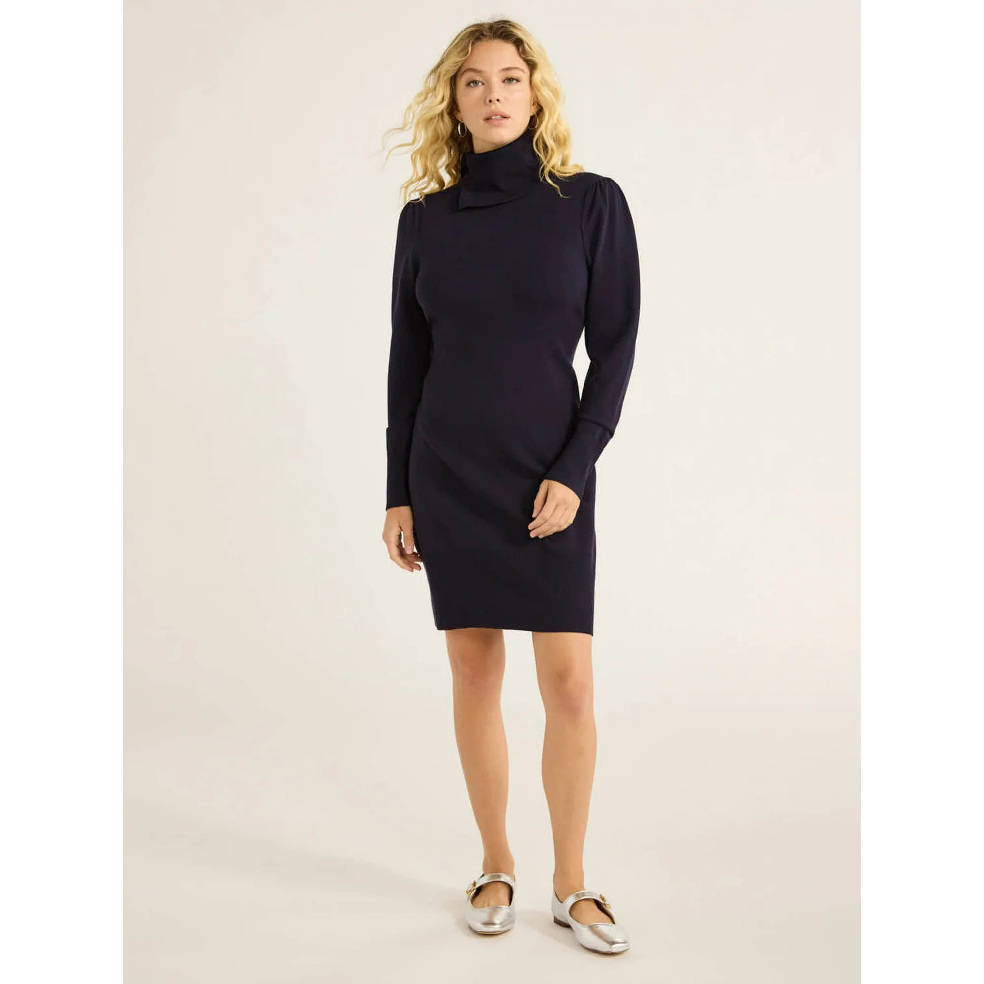 Free Assembly Women’s Split Neck Mini Sweater Dress, Sizes XS-XXXL - Walmart.com | Walmart (US)