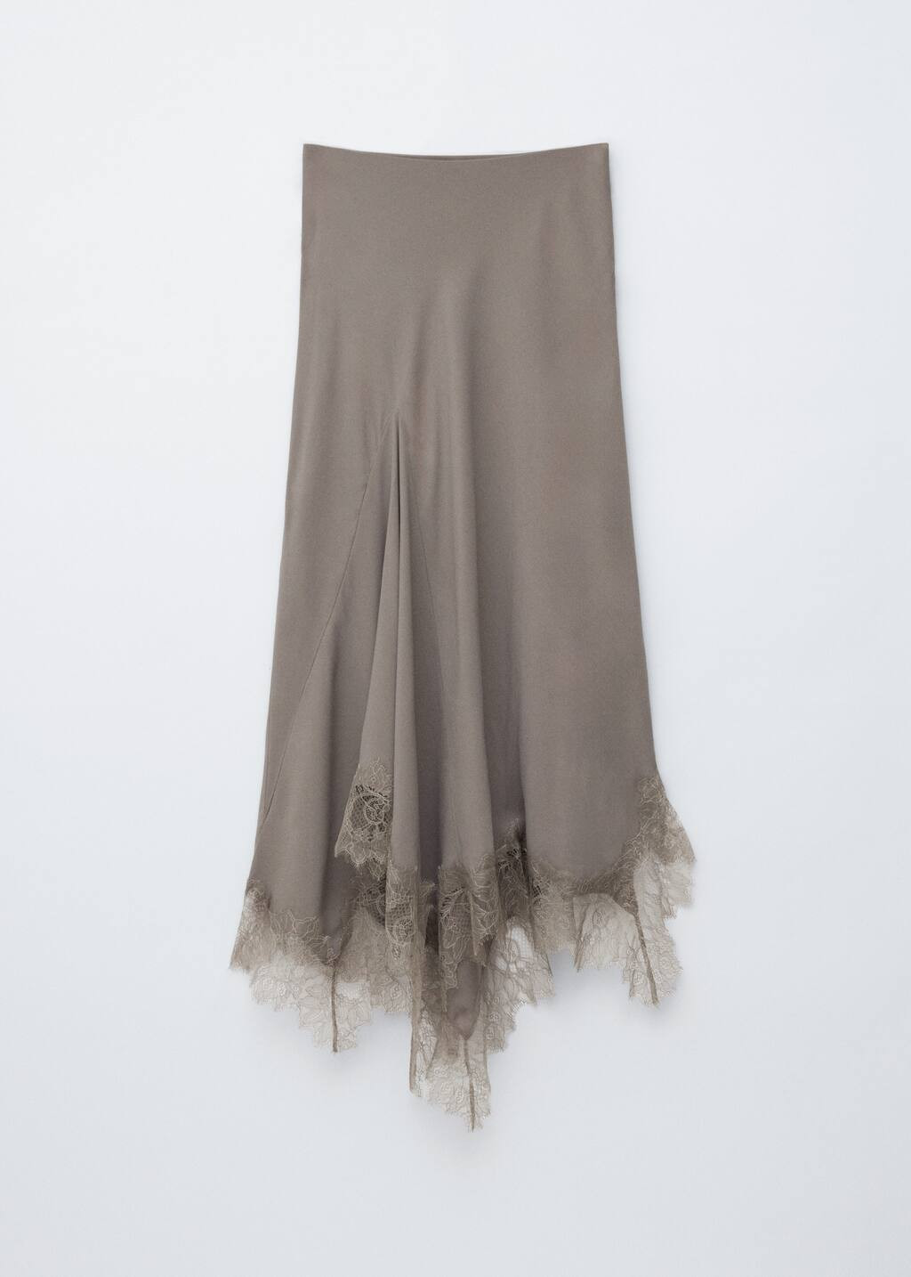 Asymmetrical Lace-Trimmed Midi Skirt | & Other Stories - US