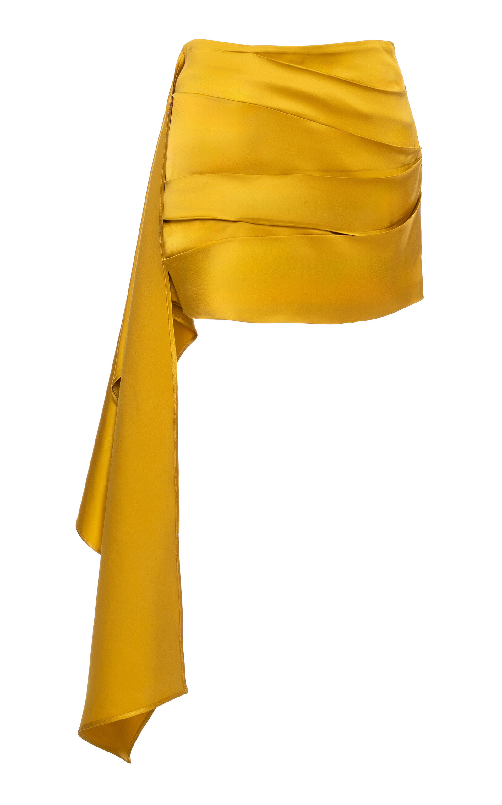 Draped Stretch-Satin Mini Skirt | Moda Operandi (Global)