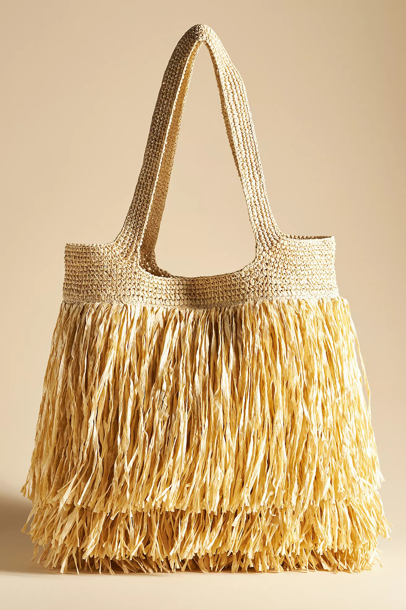 Fringe Raffia Tote | Anthropologie (US)