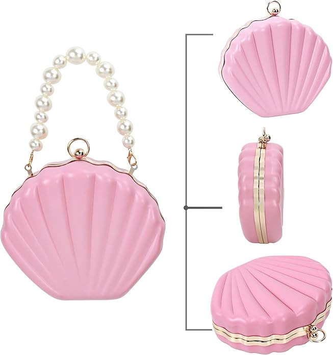 Felice Ann Women Mini Seashell Cross-body Bag Chain Strap Shoulder Bag Evening Clutch | Amazon (US)