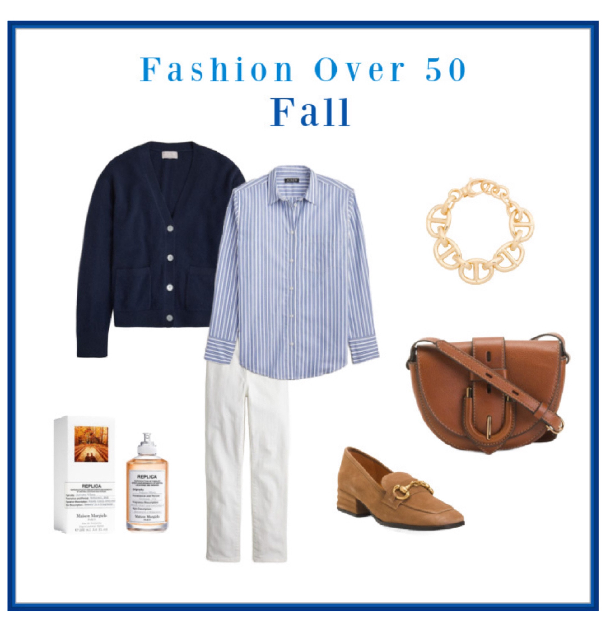 Fall outfit ideas start with the basics. A pair of jeans, a stripe shirt and a sweater will create multiple outfits. Pair them with a pair of camel loafers and bag. 

#LTKfindsunder100 #LTKSeasonal #LTKover40
