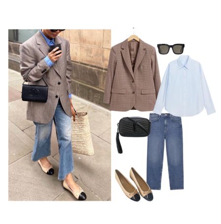 Steal her style !
Update your classics to new shapes and think about different ways of styling : a blue shirt under a check blazer , add wide leg jeans and ballet flats ! 


#LTKaustralia #LTKstyletip