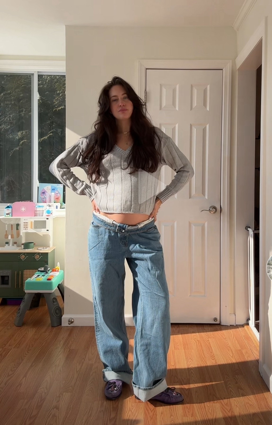 Bump OOTD 🧡 I sized up three sizes in the Abercrombie jeans 

#LTKmomlife #LTKBump #LTKTall