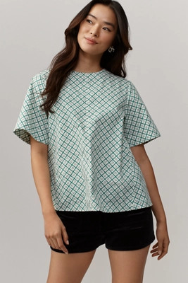 The Emmy Short-Sleeve Swing Blouse by Maeve | Anthropologie (US)