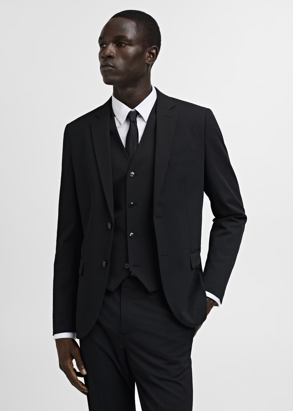 Super slim-fit suit blazer in stretch fabric - Men | MANGO USA | MANGO (US)