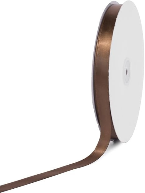 Creative Ideas PSF0508-850 Solid Satin Ribbon, Brown, 5/8" x 100 yd | Amazon (US)