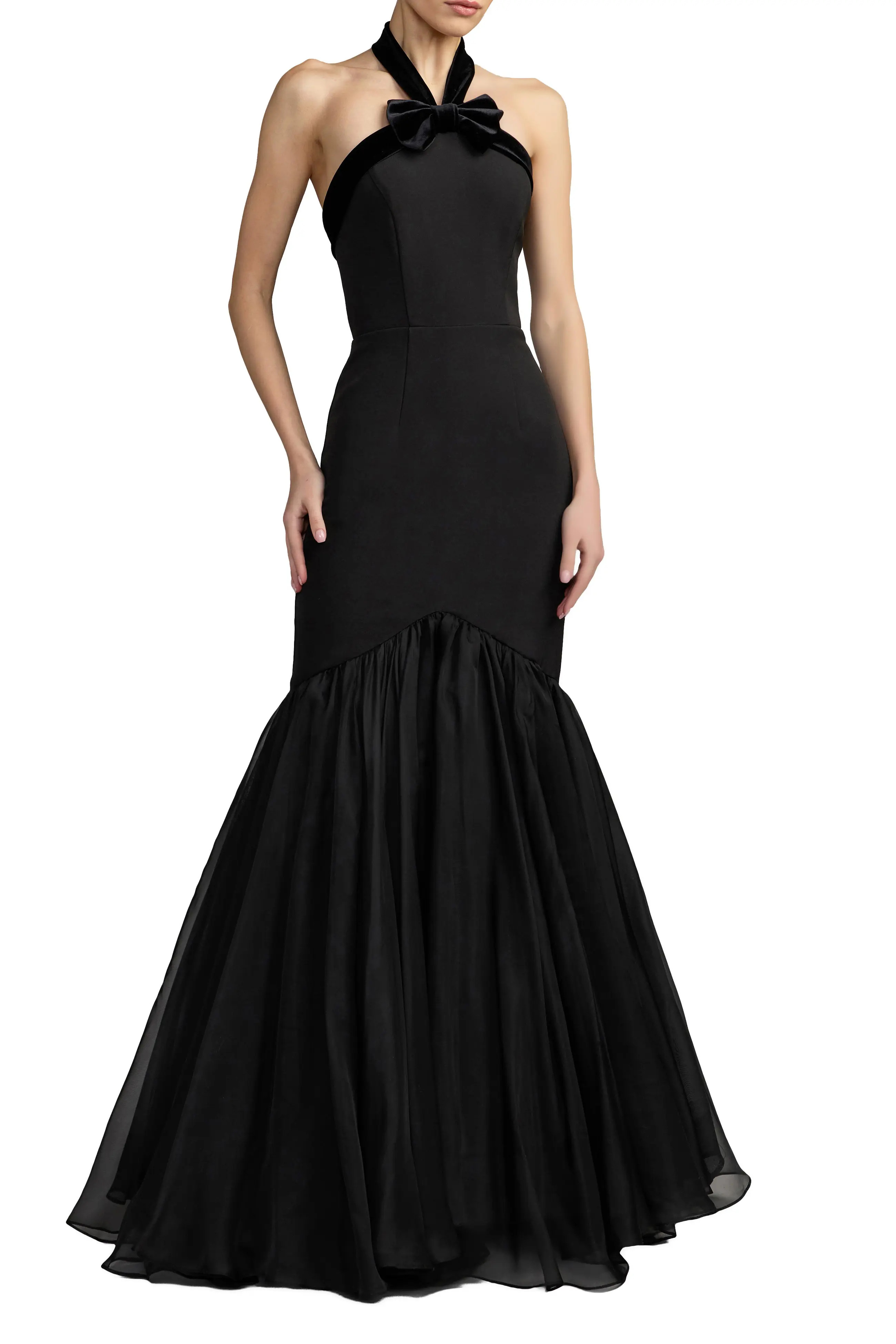 Mac Duggal Halter Neck Mermaid Gown with Bow Detail (Women) | Nordstrom | Nordstrom