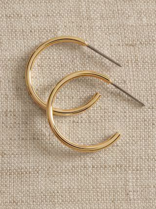 14K Gold Plated Hoop Earring | Banana Republic Factory