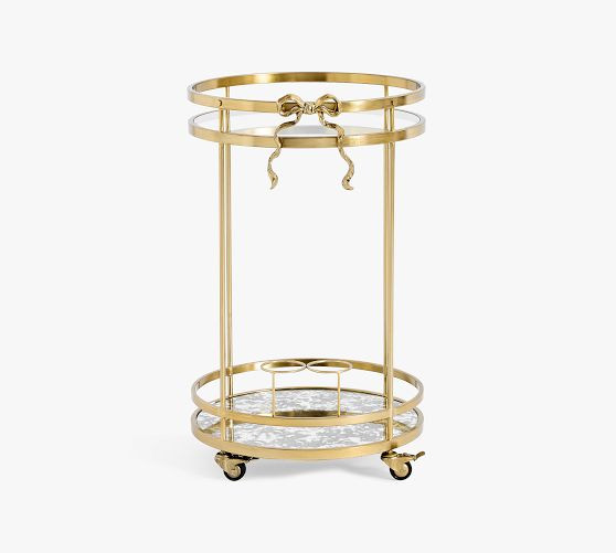 LoveShackFancy Bow Bar Cart (19.5") | Pottery Barn (US)