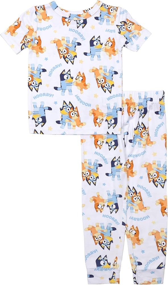Bluey Unisex 2-Piece Loose-fit Pajama Set, Soft & Cute for Kids | Amazon (US)