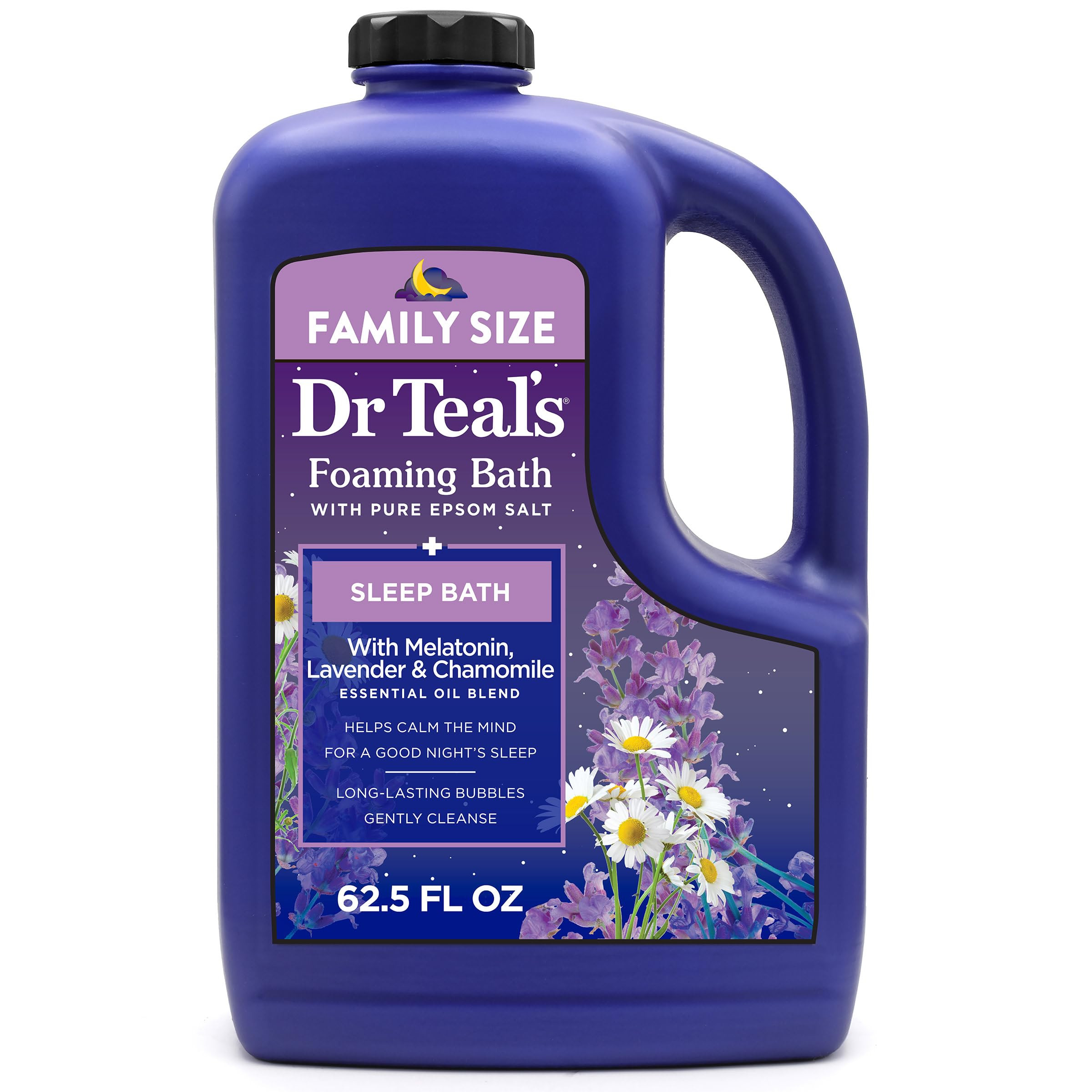 Dr Teal's Foaming Bath with Pure Epsom Salt, Sleep Blend with Melatonin, Lavender & Chamomile Ess... | Amazon (US)