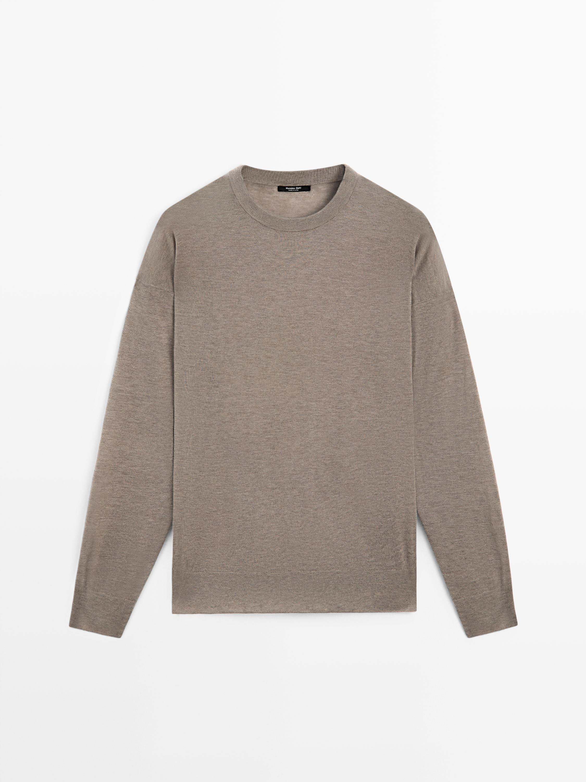 Pull oversize en maille de laine mélangée | Massimo Dutti FR