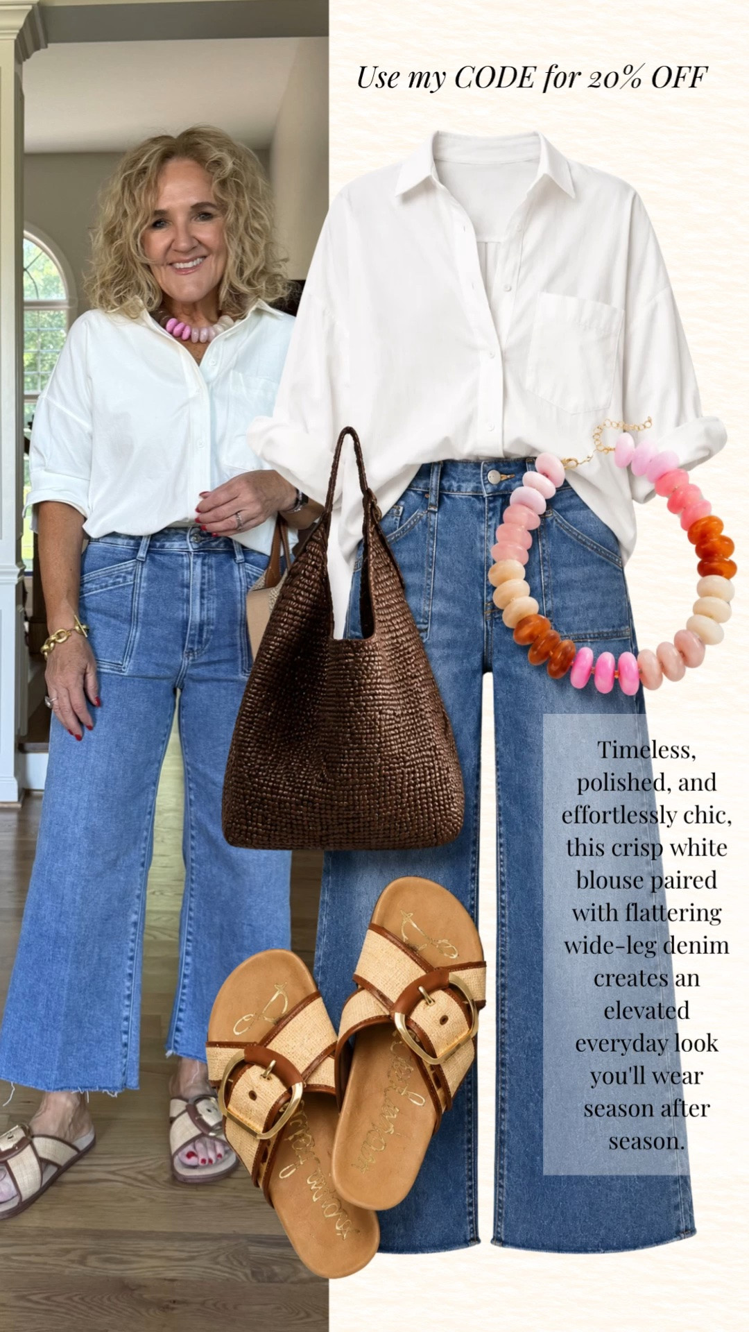 ✨ Save 20% off Anthropologie orders of $100+ with code NANETTE20.

If you're building a timeless wardrobe, these are two pieces I'd recommend first! The Quincy cropped jeans are made from premium denim with just the right amount of structure and comfort. I'm also wearing the classic white Oxford blouse in a size small—it's one of those versatile pieces you'll wear year-round.

🛍️ Sizing:
• Quincy Cropped Jeans – True to size
• White Oxford Blouse – Small

💛 LTK MADE EASY
❤️ Heart = Support my posts
🔖 Save = Get sale & restock alerts
💬 Comment if you have sizing questions!

#LTKootd #LTKOver40 #LTKSaleAlert