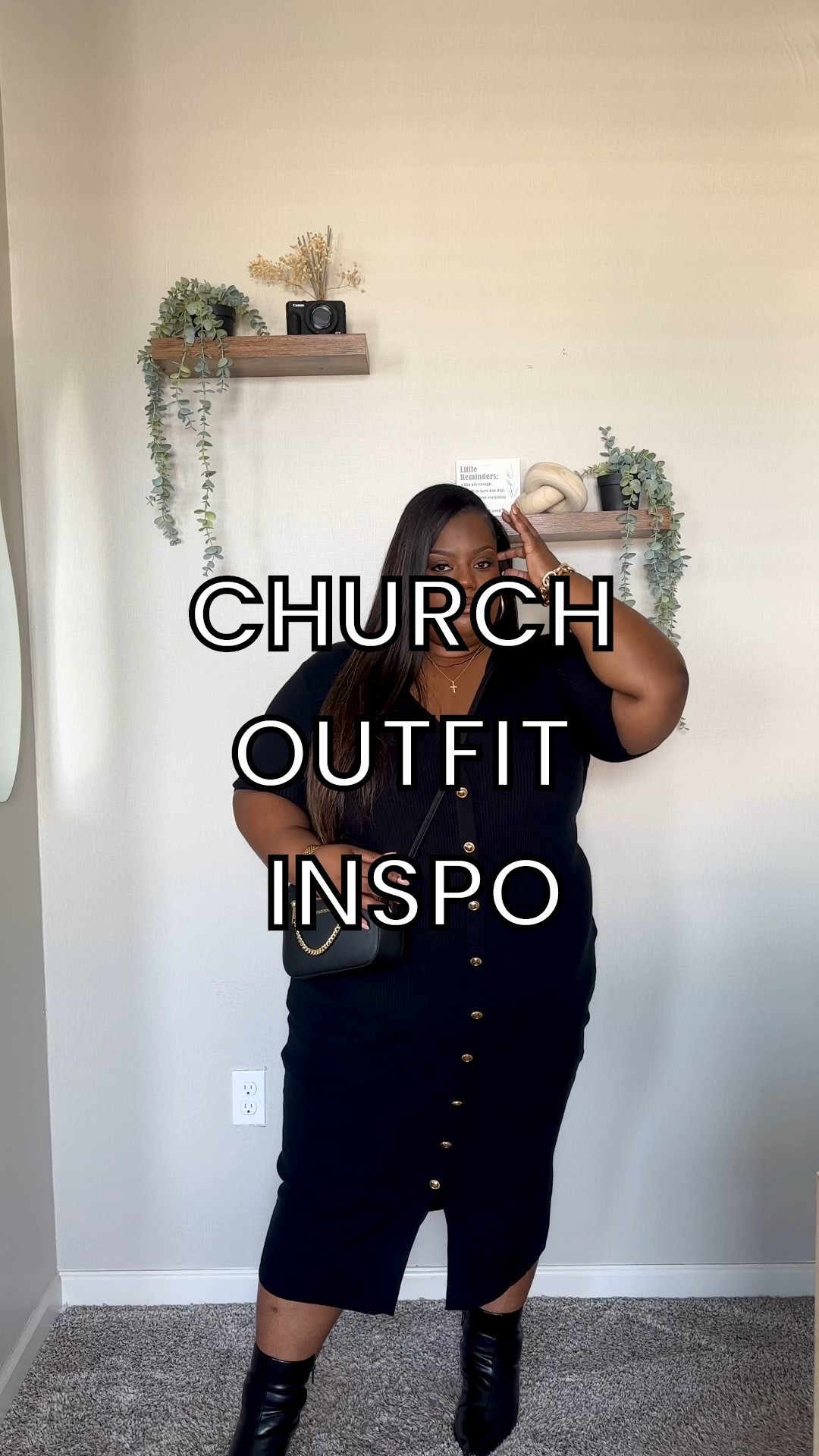 Church outfit inspo / dress is from Fashion Nova 🔍 Kaia Belted Ribbed Midi Dress - Black

#LTKootd #LTKgrwm #LTKPlusSize